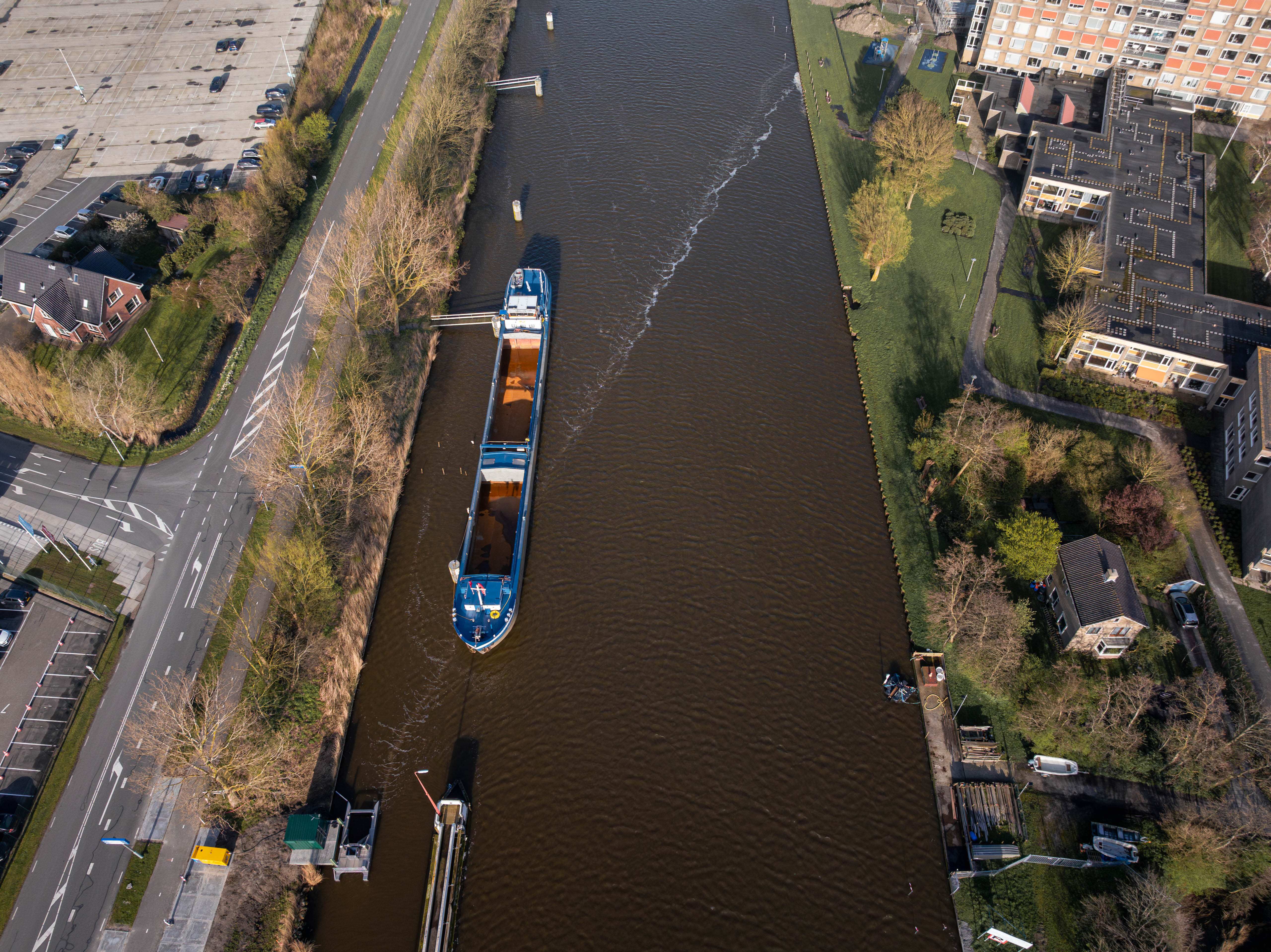 Bubble Barrier Harlingen from above Credit The Great Bubble Barrier and Zeevonk